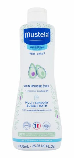 Mustela 750ml bébé multi-sensory bubble bath, sprchový gel