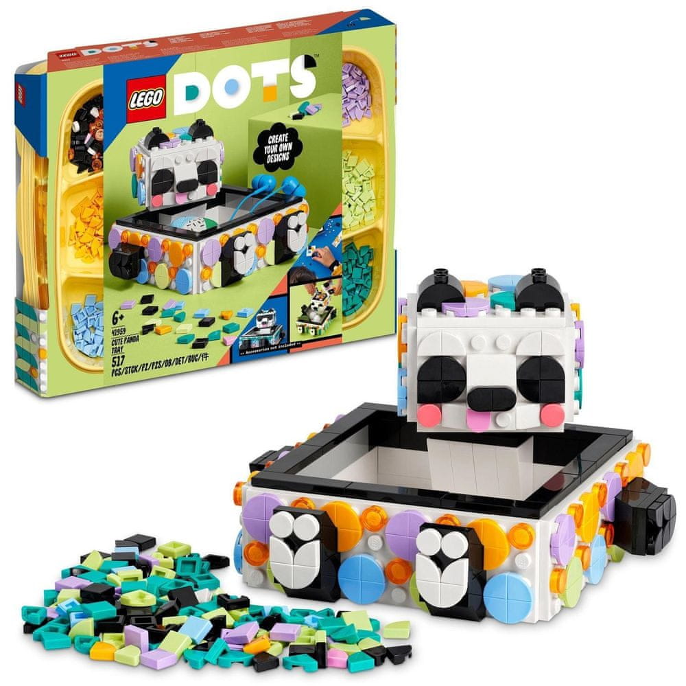 LEGO DOTS 41959 Roztomilá pandí přihrádka