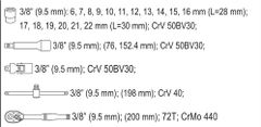 YATO Gola sada 3/8" 22 ks