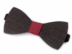 Kraftika 1ks hnědá bordó dřevěný motýlek, módní kravaty a motýlky