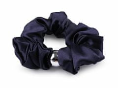 Kraftika 1ks 6 modrá pařížská saténová scrunchie gumička do vlasů /