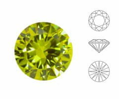 Izabaro 5ks crystal olivine green 228 round brilliant cut