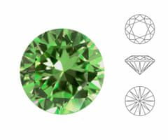 Izabaro 10ks crystal peridot green 214 round brilliant cut