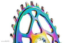 AbsoluteBlack SRAM OVAL 30T rainbow 3mm offset (BOOST) převodník