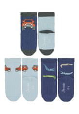 Sterntaler ponožky chlapecké 3 páry tmavě modré, džíp, krokodýl 8322221, 22