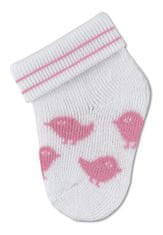 Sterntaler Ponožky novorozenecké 3 páry kuřátka, růžovo bílá, 8202203, 0