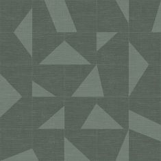 Vliesová zelená geometrická tapeta s látkovou texturou 347755, Natural Fabrics, 0,53 x 10,05 m