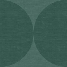 Vliesová zelená geometrická tapeta - polokoule - 357225, Natural Fabrics, 0,5 x 9 m