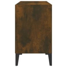 Greatstore TV stolek s kovovými nohami kouřový dub 69,5 x 30 x 50 cm