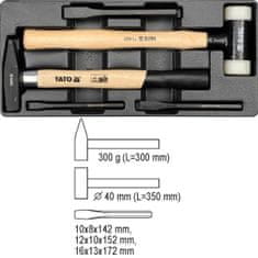 YATO Sada zásuvkových vložek Kladivo + sekáč 5 prvků. 5540