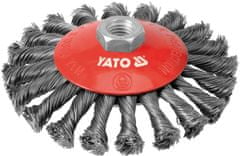 YATO 125mm kuželový kartáč, závit M14, drátěný závit 4764