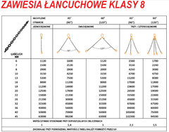 Forankra Řetězový závěs 2-Cog. 2.8T/M Háky se zajištěním/zkrácením D8 G80