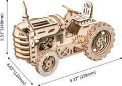 Robotime Rokr 3D dřevěné puzzle Traktor 135 dílků