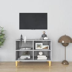 Greatstore TV stolek nohy z masivního dřeva šedý sonoma 69,5 x 30 x 50 cm
