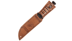 KA-BAR® KB-1250 Short USMC taktický nůž na přežití 13,3cm, černá, kůže, kožené pouzdro