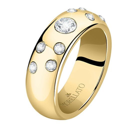 Morellato Luxusní pozlacený prsten s krystaly Poetica SAUZ380
