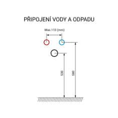 Mereo Opto, koupelnová skříňka s keramickým umyvadlem, 810x600x460, spodní, černá supermat CN941 - Mereo