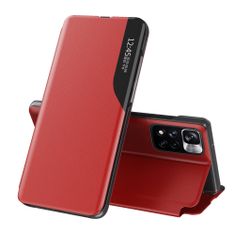 OEM Knížkové pouzdro s imitací kůže na Xiaomi Poco X4 NFC Red