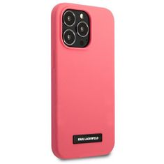 Karl Lagerfeld KLHCP13LSLMP1PI hard silikonové pouzdro iPhone 13 / 13 Pro 6.1" fuchsia Silicone Plaque