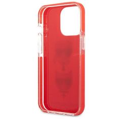 Karl Lagerfeld KLHCP13LTPE2TR hard silikonové pouzdro iPhone 13 / 13 Pro 6.1" red Karl & Choupette Head