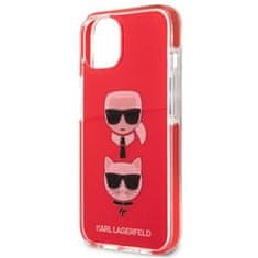 Karl Lagerfeld KLHCP13STPE2TR hard silikonové pouzdro iPhone 13 Mini 5.4" red Karl & Choupette Head