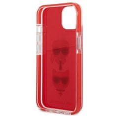 Karl Lagerfeld KLHCP13STPE2TR hard silikonové pouzdro iPhone 13 Mini 5.4" red Karl & Choupette Head