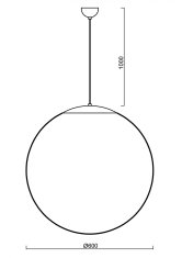 OSMONT OSMONT 61849 ADRIA S5 závěsné skleněné svítidlo černá / bílá IP40 4000 K 48W LED DALI