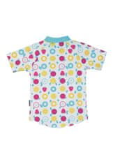Sterntaler plavky tričko krátký rukáv dívčí UV 50+ bílé s ovocem 2502155, 74/80