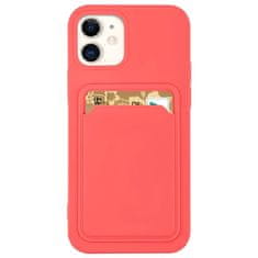 OEM Silikonové pouzdro s kapsou na iPhone 12 Pro MAX 6.7" pink-orange