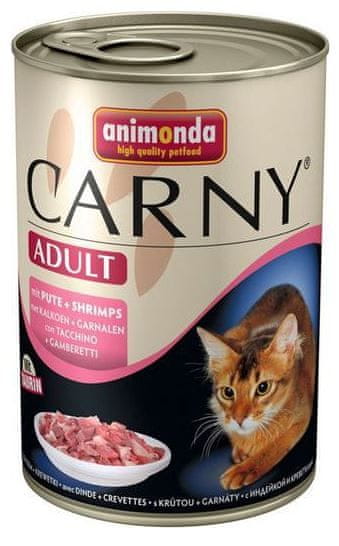 Animonda konzerva CARNY Adult - hovězí, krůta + garnáti 6 x 400g