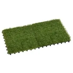 Petromila Dlaždice s umělou trávou 11 ks zelené 30 x 30 cm