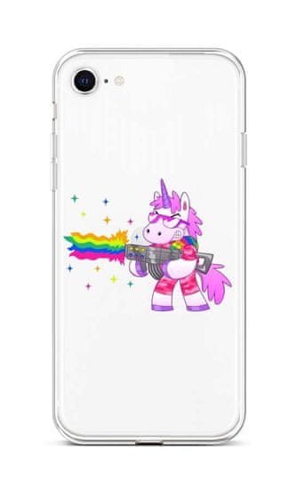 TopQ Kryt iPhone SE 2022 silikon Rainbow Gun 74027