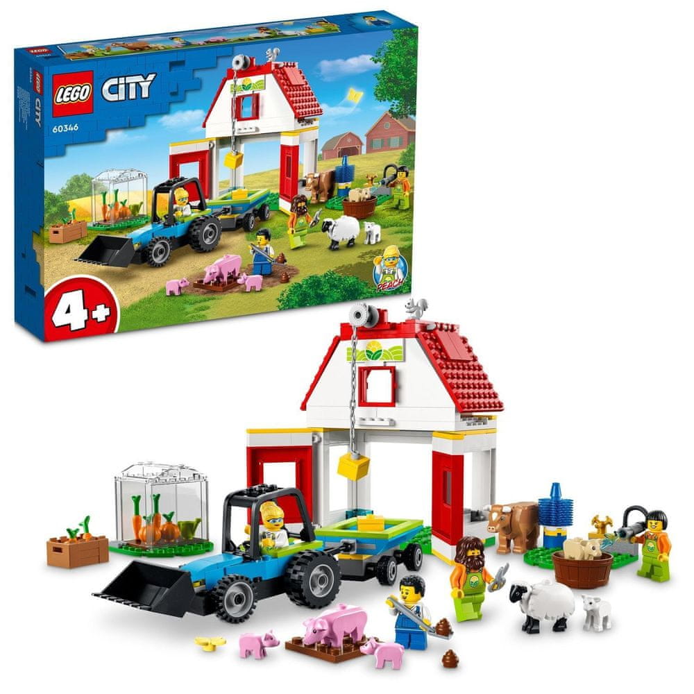 LEGO City 60346 Stodola a zvířátka z farmy