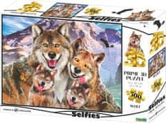 Prime 3D Puzzle Vlčí selfie 3D 500 dílků