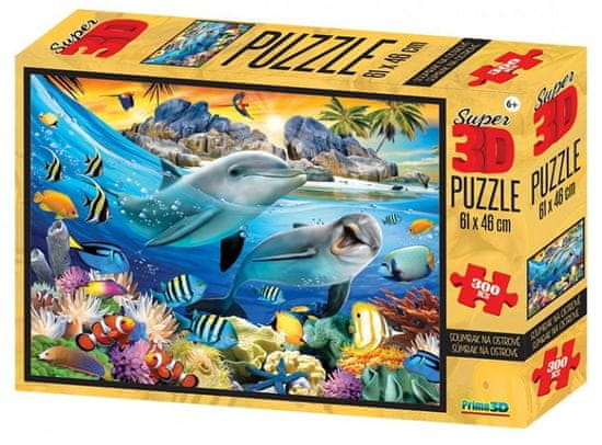 Prime 3D Puzzle Podmořský život na útesu 3D 300 dílků