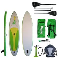 Wasup Lite 106 10.6x32x6, nafukovací rodinný paddleboard 320x81x15cm, set s kajakovým pádlem a kajakovým sedátkem, batohem, pumpou, bezpečnostním lankem.