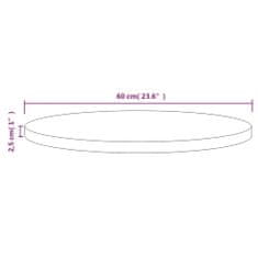 Vidaxl Stolní deska černá Ø 60 x 2,5 cm masivní borové dřevo