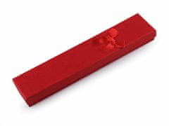 Kraftika 1ks červená krabička s mašličkou 4,5x21,5 cm