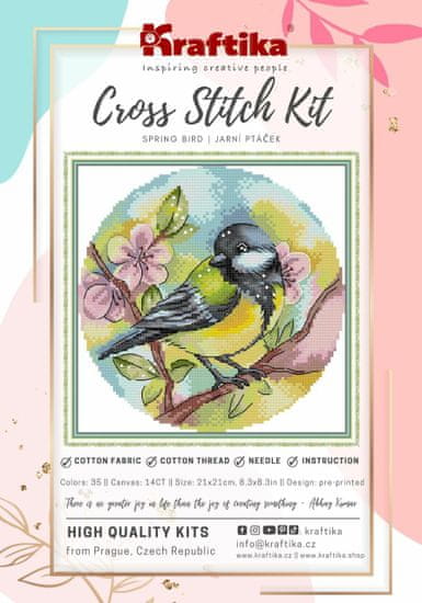 Kraftika 1pc jarní pták easy cross stitch výšivka diy kit