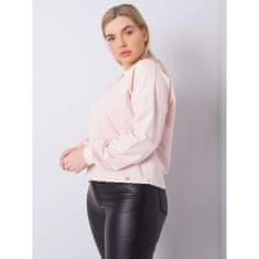 BASIC FEEL GOOD Dámská mikina plus size FLORENTIA světle růžová RV-BL-6317.94_363110 2XL