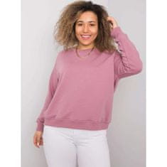 BASIC FEEL GOOD Dámská mikina plus size bavlněná DONNA růžová RV-BL-6326.02X_362635 XL