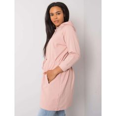 RELEVANCE Dámská mikina plus size NORINA růžová RV-BL-6853.10P_374082 Univerzální