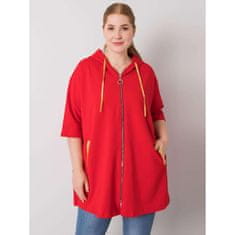 RELEVANCE Dámská mikina na zip plus size LOUNES červená RV-BL-6863.59P_377141 Univerzální