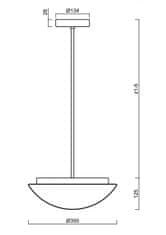 OSMONT OSMONT 60961 AURA P3 závěsné skleněné svítidlo bílá IP40 4000 K 14W LED