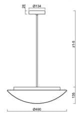 OSMONT OSMONT 61501 AURA P5 závěsné skleněné svítidlo bílá IP40 4000 K 33W LED DALI