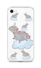 TopQ Kryt iPhone SE 2022 silikon Grey Unicorns 73962