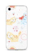 TopQ Kryt iPhone SE 2022 silikon Happy Cats 73980