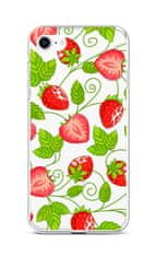 TopQ Kryt iPhone SE 2022 silikon Strawberries 74008