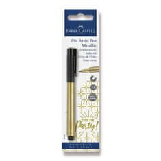 Faber-Castell Popisovač Faber-Castell Pitt Artist Pen Metallic blistr, zlatý