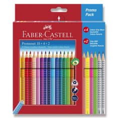 Faber-Castell Pastelky Faber-Castell Grip 2001 18 barev + 4 barvy + 2 grafitové tužky